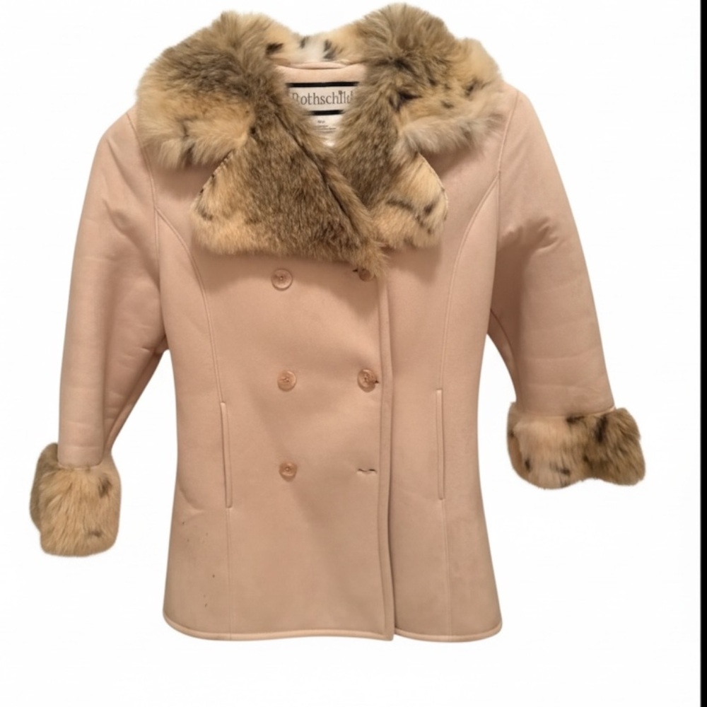 Kids Faux Fur Coat Sz 7/8